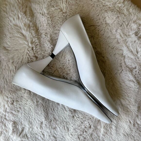 Givenchy Mod Black & White Lambskin & Exotic Pointed Toe Heels 38.5 EU 8 US - Picture 13 of 16